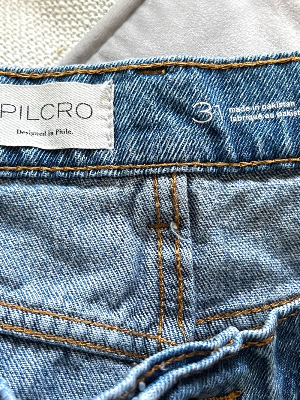 PILCRO Distressed Light Blue Denim Cutoff Shorts - Picture 7 of 7